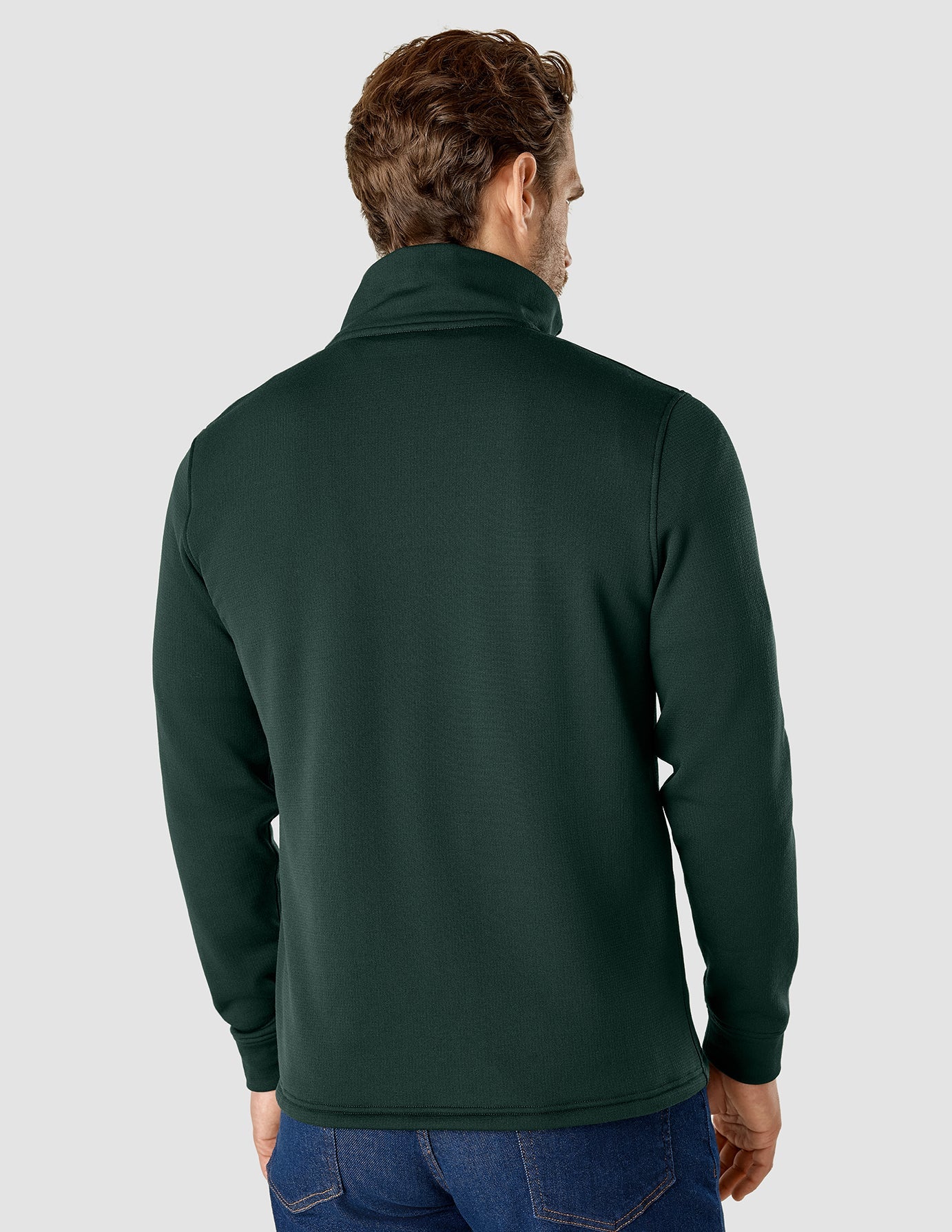 Tech Wool Half Zip Forest Green